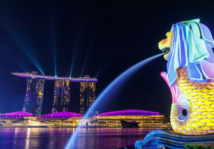 Merlion Park menjadi ikon negara Singapore